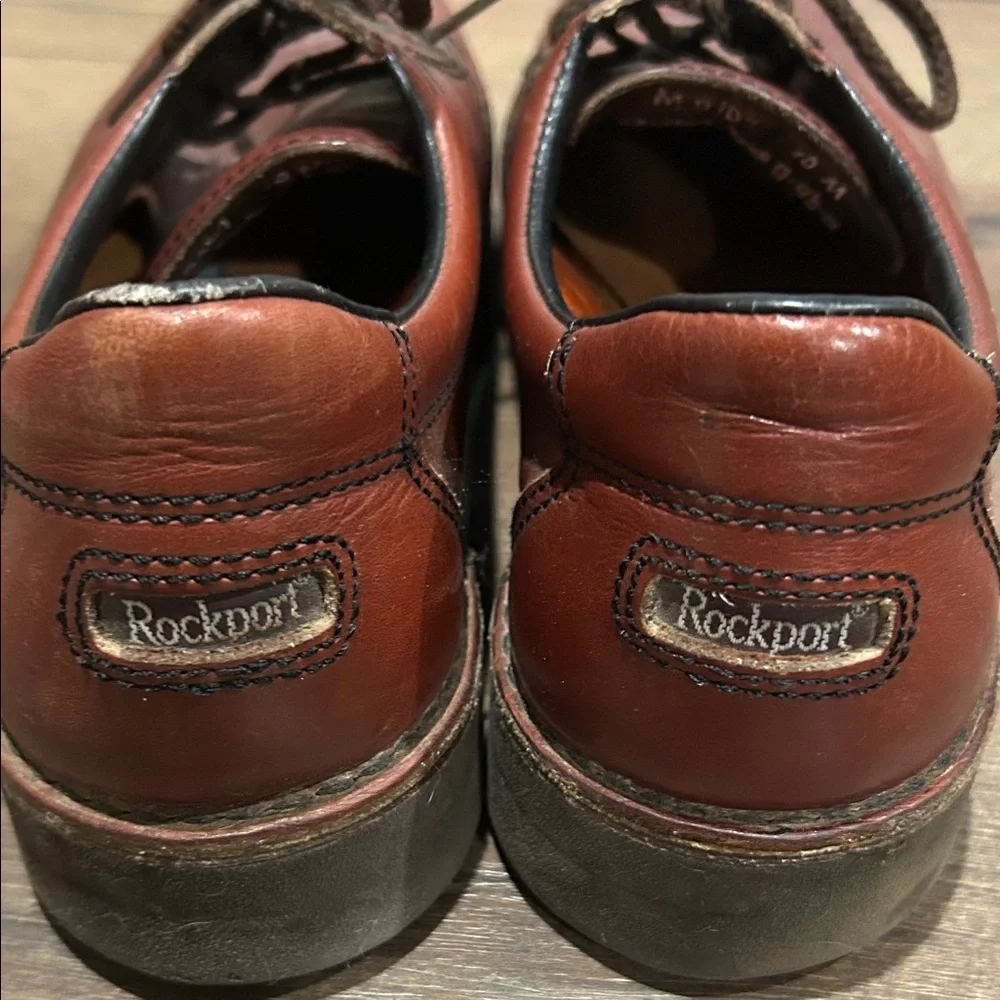 Rocsports VINTAGE Casual Leather Lace-Up Shoes in Burgundy ! Size 10
